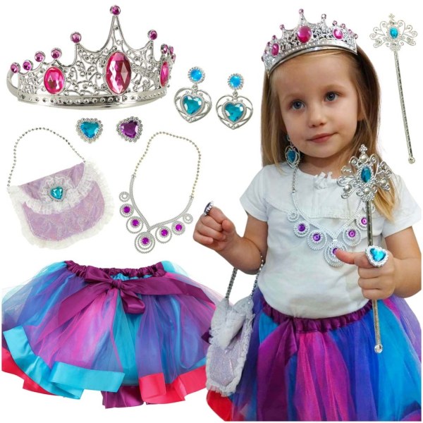Kostym queen princess crown handväska 9 artiklar