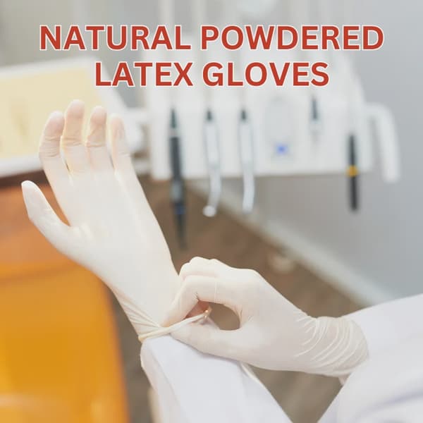 Latex engangshandsker, pudrede, medium, 100 stk.