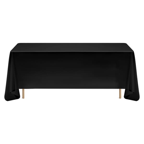 Svarta polyesterdukar, 6-pack, 180 x 300 cm, maskintvättbara