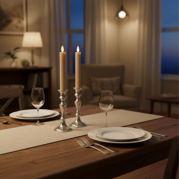 LED-kynttilät, aitoa vahaa, 2 kpl:n setti, ajastintoiminto