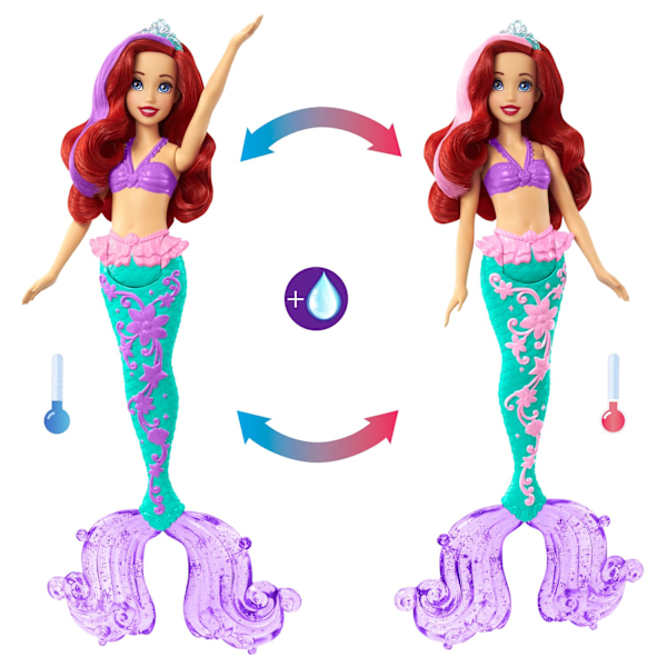 Disney Princess Hyper Hair Feature Ariel Docka