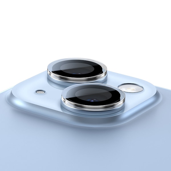 Härdat glas för iPhone 14 / 14 Plus kameralinser, transparent + rengöringskit