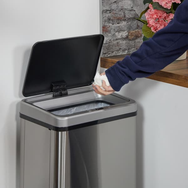 Sensorbeholder i rustfrit stål med poseholder