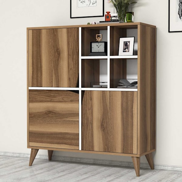 Multi Purpose Cabinet Pulse - Valnöt, Vit