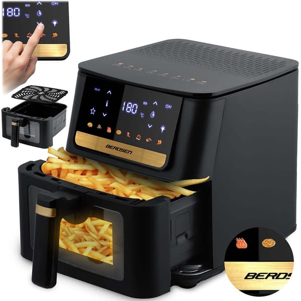 Airfryer, 6,5L, 1700W, Touchskærm, Sort