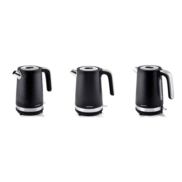 Vedenkeitin 1,7L BD-705 musta/hopea