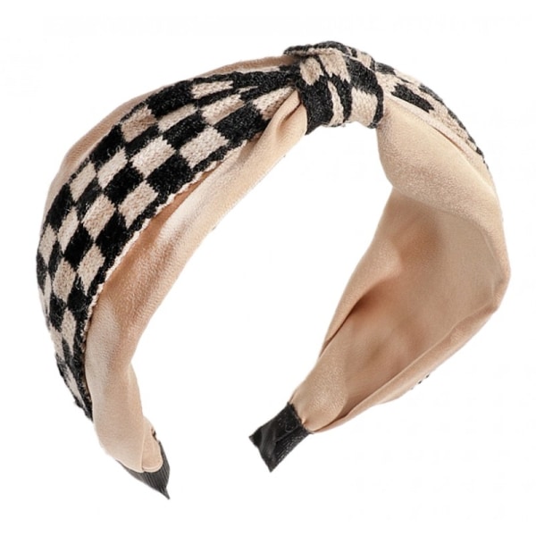 Houndstooth turban pannband av tjockt material 6,5 cm O462