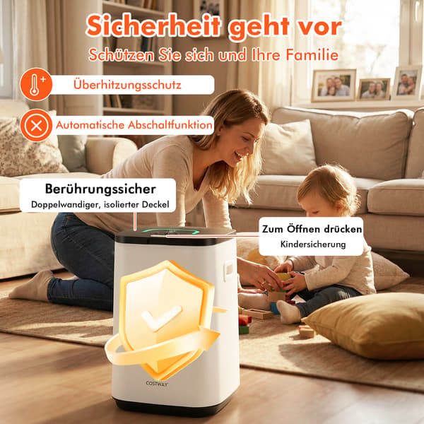 Handduksvärmare 23L med timer och LED-display, vit