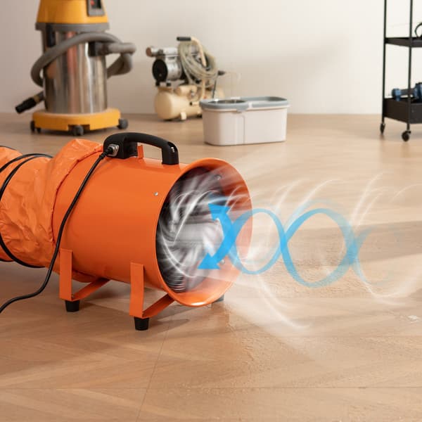 Bærbar ventilationsblæser, 20 cm, 5 m kanal, 1020 CFM