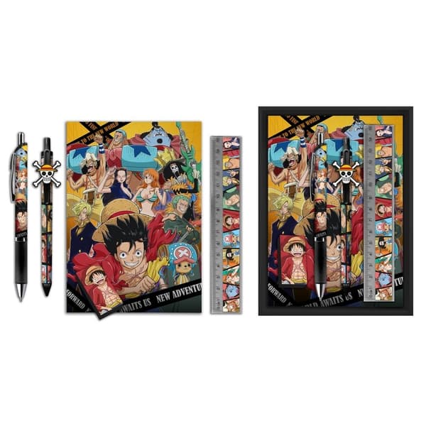 One Piece Stationery Case Sæt med 5 til skole og kontor