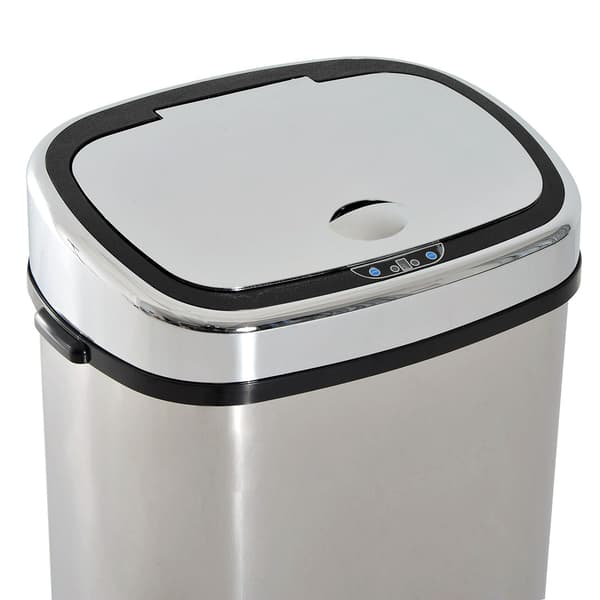 Automatisk Affaldsbeholder Med Sensor, Køkken, Rustfrit Stål, Sølv, 68L
