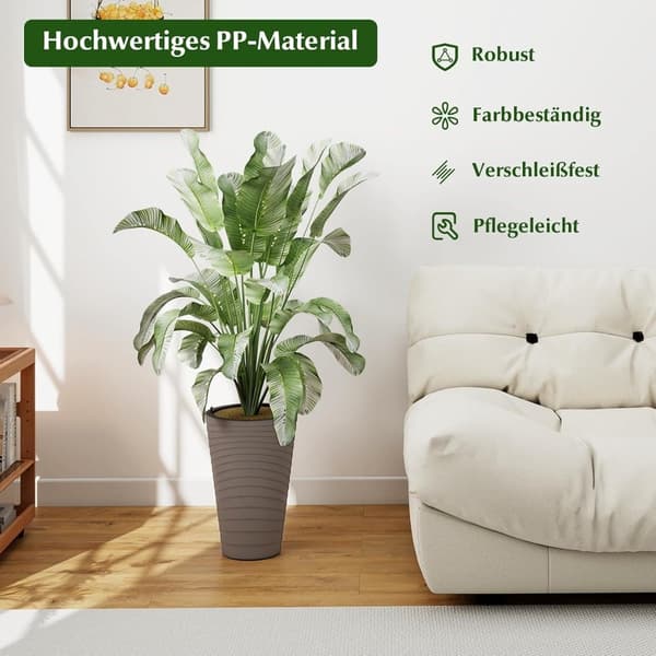 2-delat väderbeständigt planteringsset med dränering, 45 cm