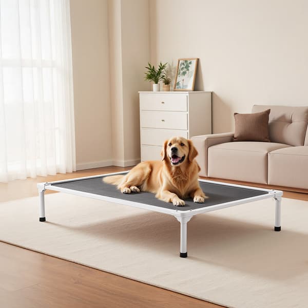 Forhøjet hundeseng XL, åndbart net, 110 lb ramme