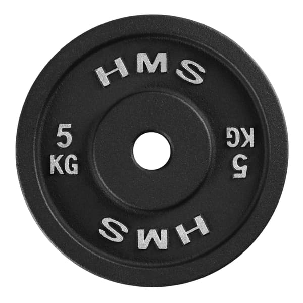 5 kg støbejernsvægtskive, 31 mm hul, sort