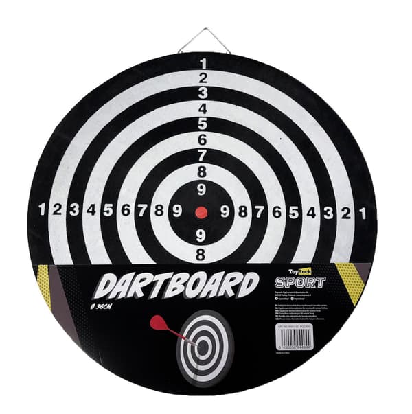 Dartskive med 36 cm diameter til sjov og træning