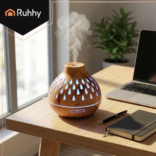 Aromdiffusor Luftfuktare 400ml med LED-ljus