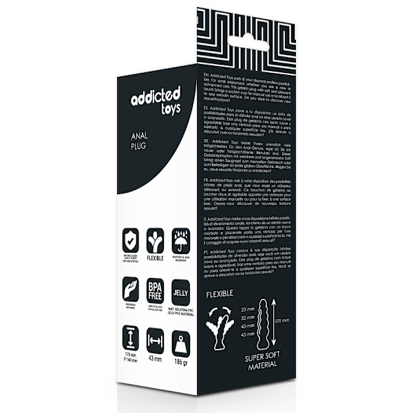 Addicted Toys - Analstik 17 Cm Sort