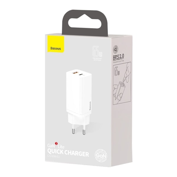 GaN2 Pro USB snabbladdare USB-C QC PD 65W vit