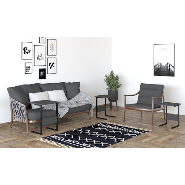 Redebord (3 stykker) Sali - Sort, antracit