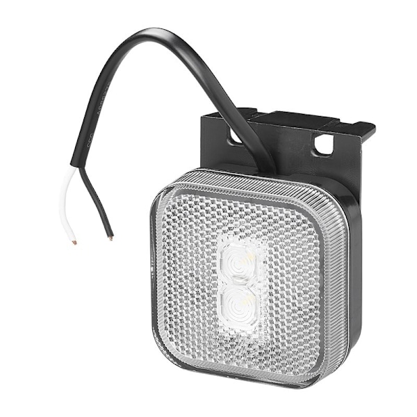 Forreste positionslygte 12/24V hvid 65 x 65 mm LED med holder