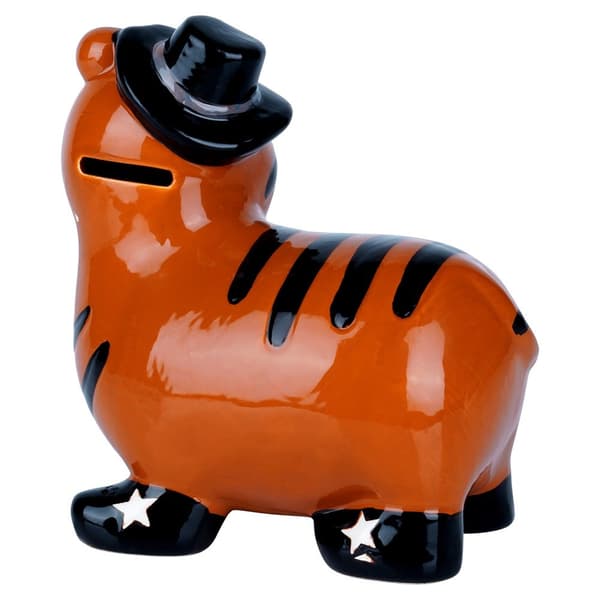 Keramisk spargris tiger