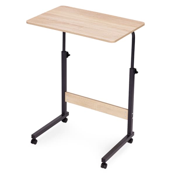 Mobilt laptopbord, justerbar höjd, MDF, hjul