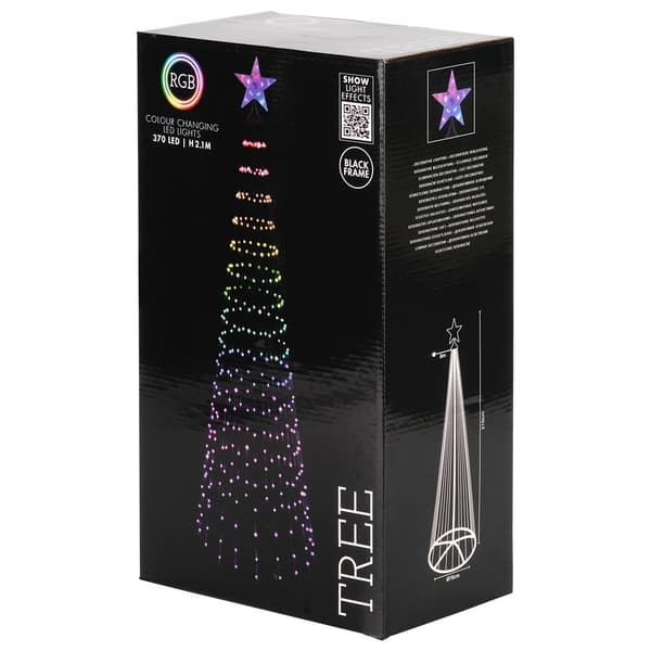 Juletræ, 370 LED, 210 cm
