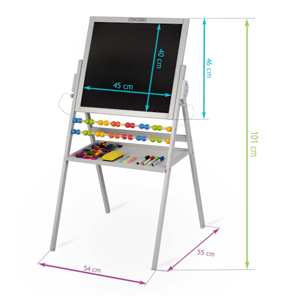 Ricokids magnetisk roterende tavle - grå