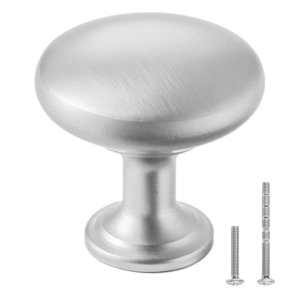 Skåpsknoppar 25-pack, 28 mm zinklegering, nickel, skruvar