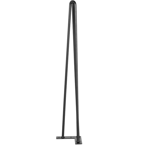 Hårnålsben för bord 76 cm, set om 4, svart kolstål