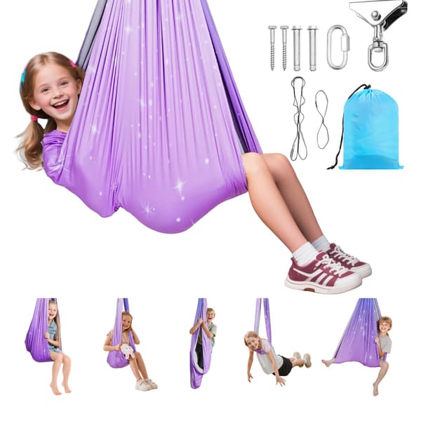 Sensorisk gyngehængekøje, dobbeltlags spandex, 136 kg