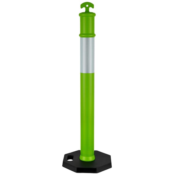 Trafikavgränsningsstolpar, 3-pack, 1140 mm, Reflekterande viktad bas