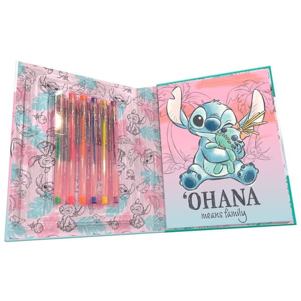 Stitch Activity Notebook med 6 gelpennesæt