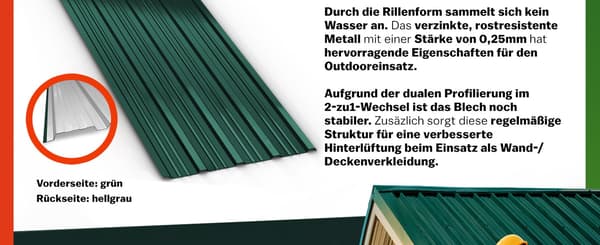 Korrugerade takplåtar, gröna, 110x46cm, 14-pack