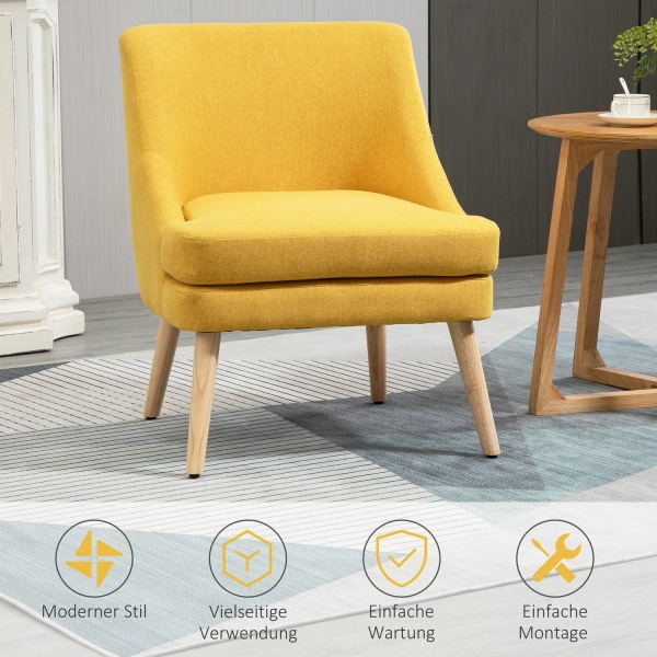 Ruokasalin Tuoli Keittiön Tuoli Käsinojalla Pehmustettu Tuoli Olohuoneen Tuoli Työtuoli Olohuoneeseen Makuuhuoneen Liinavaatteet Touch Wood Keltainen