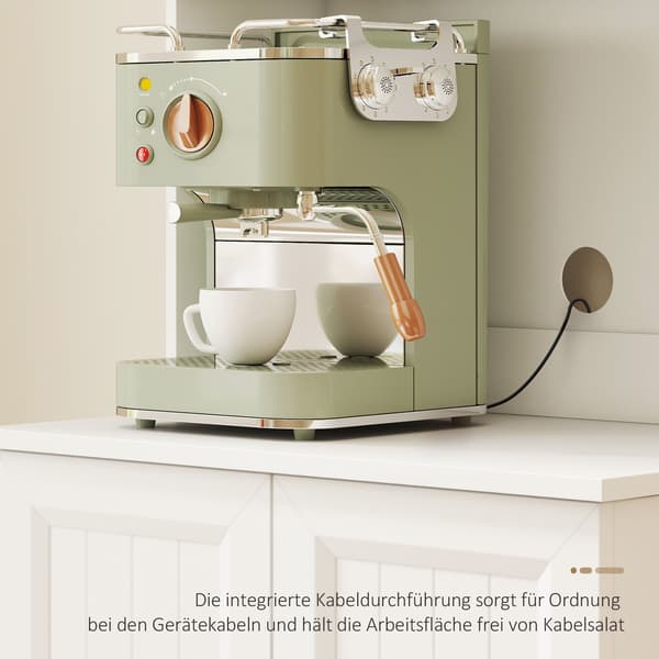 Justerbart køkkenskab, MDF, akryldøre, hvid