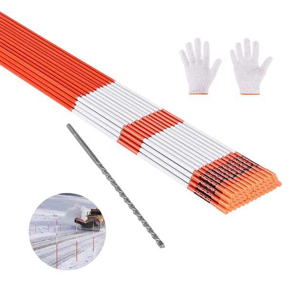 Reflekterande uppfartsmarkörer, 100-pack, 72-tums glasfiber