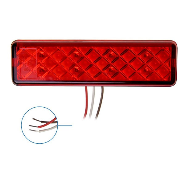 Baglygte 12/24V 2 funktioner 135x38mm LED med holder sort