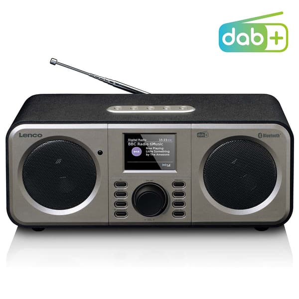 Stereo DAB+ FM-radio med Bluetooth® Sort