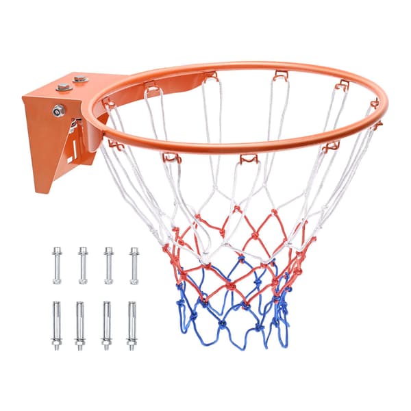 Basketfälg 18 tums Breakaway stål, väggmonterat nät