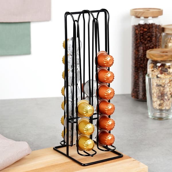 Nespresso kaffekapselstativ metal sort 30 cm
