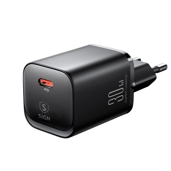 Single-Port Hurtigoplader, 30W - Sort