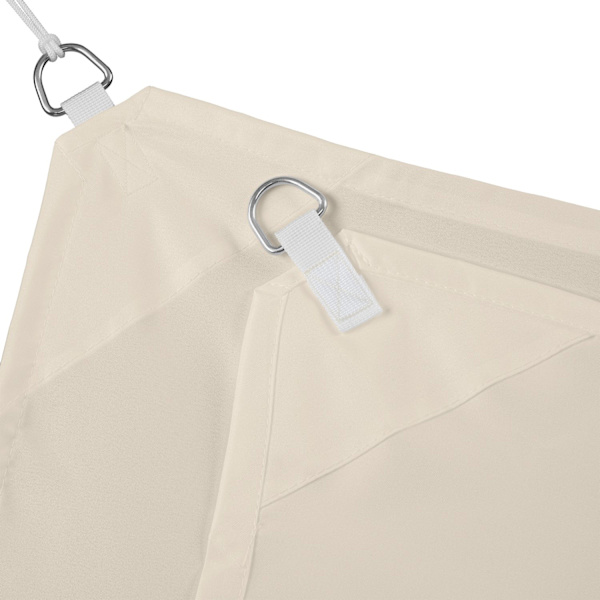 Solsejl rektangulært beige