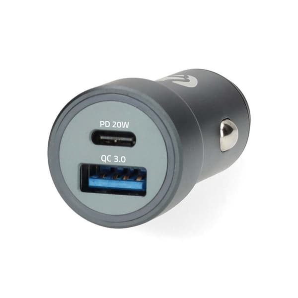 Dubbel USB-A/USB-C billaddare, 38W, automatisk spänning