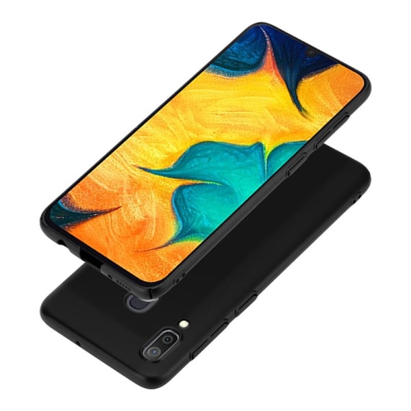 Crong Smooth Skin - Beskyttende etui til Samsung Galaxy A30 (sor