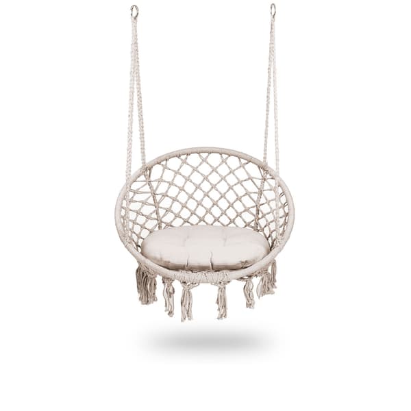 Hængende havegyngestol BOHO beige