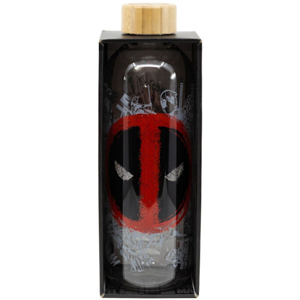 Deadpool glasflaske, 1030 ml kapacitet, holdbart design
