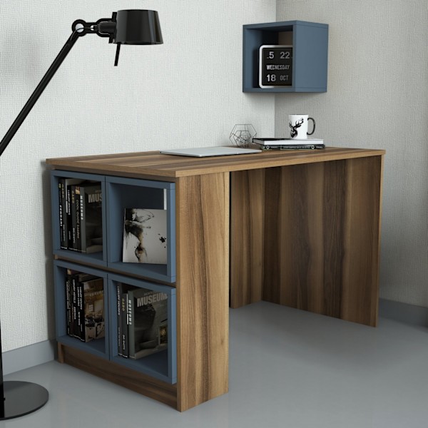 Study Desk Box - Valnød, Kalcedon