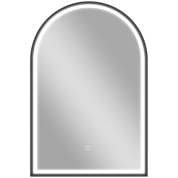 LED badeværelsesspejl 60x90 cm, front- og bagbelyst, sort