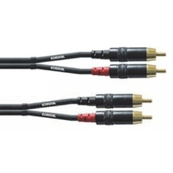 Cordial 2 x RCA hane - 2 x RCA hane - kabel, 30 cm